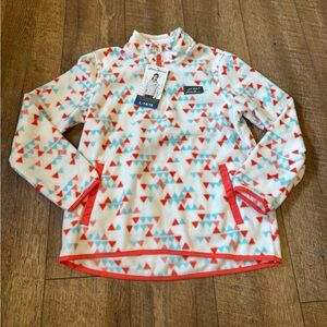 NWT Girls Colorful Quarter Zip Up Fleece - Eddie Bauer - Size Large 14/16